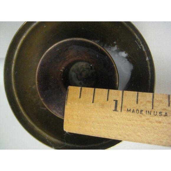 Brass Travel Jewish Candle Holder Star Of David Compact Round Lid Israel - Picture 13 of 13